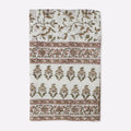 Florent Blush Pink & Plum Wine Hand Block Printed Cotton Tablecloth