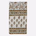 Montrose Mustard & Plum Wine Hand Block Printed Cotton Tablecloth