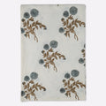 Ditsy Press Aqua & Pink Hand Block Printed Cotton Tablecloth