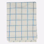 Soft Checks Blue Hand Block Printed Cotton Tablecloth