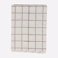 Soft Checks Purple Hand Block Printed Cotton Tablecloth