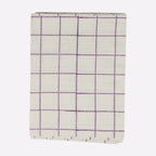 Soft Checks Purple Hand Block Printed Cotton Tablecloth