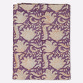 Garden Purple & Orange Hand Block Printed Cotton Tablecloth