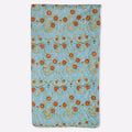 Garden Archive Ice Blue & Dusk Orange Hand Block Printed Cotton Tablecloth