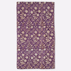 Garden Archive Purple & Orange Hand Block Printed Cotton Tablecloth
