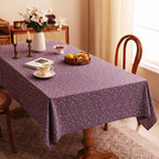 Garden Archive Purple & Orange Hand Block Printed Cotton Tablecloth