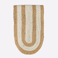 Juno Natural & White Woven Jute Table Runner