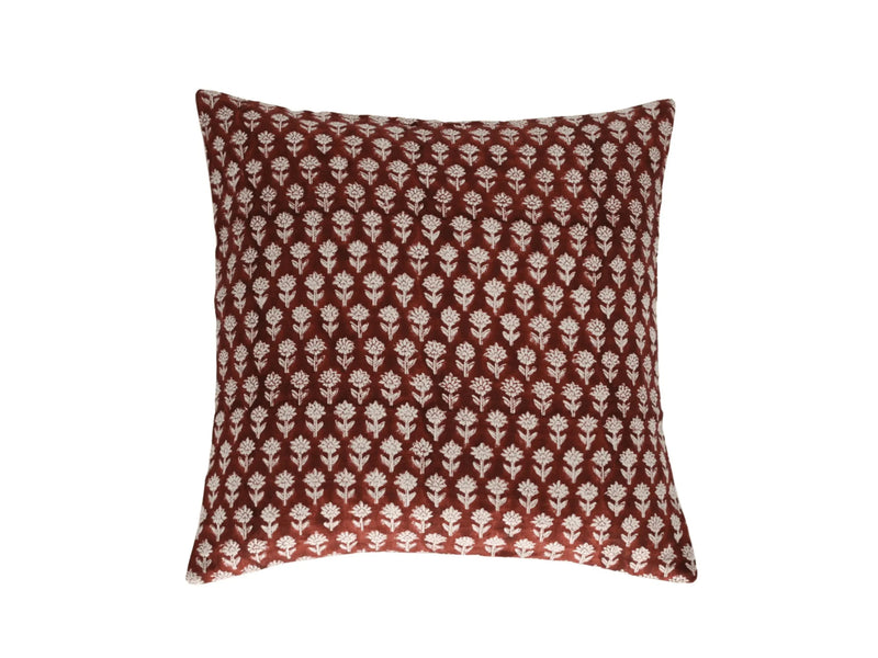 Harriet Ditsy Prints Oxblood Pillow Cover 26" x 26" Double Sided Pillow Covers