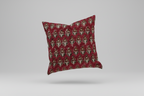 Theodosia Ditsy Prints Oxblood Pillow Cover 26" x 26" Double Sided Pillow Covers