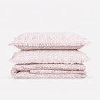 Vivienne Red Block Print Cotton Duvet Cover Set