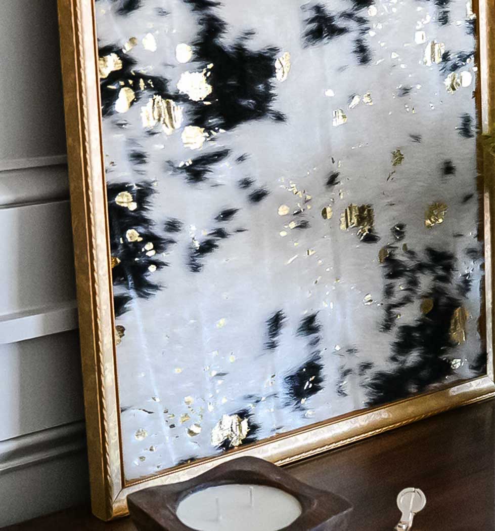 Golden Dust Hide Textile Wall Art Wall Art