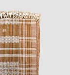 Handwoven Vintage Bhujodi Bed Throw Rust and Sandstone
