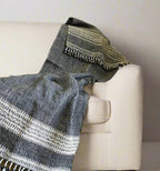 Bhujodi Handwoven Wool Textured Throw Black