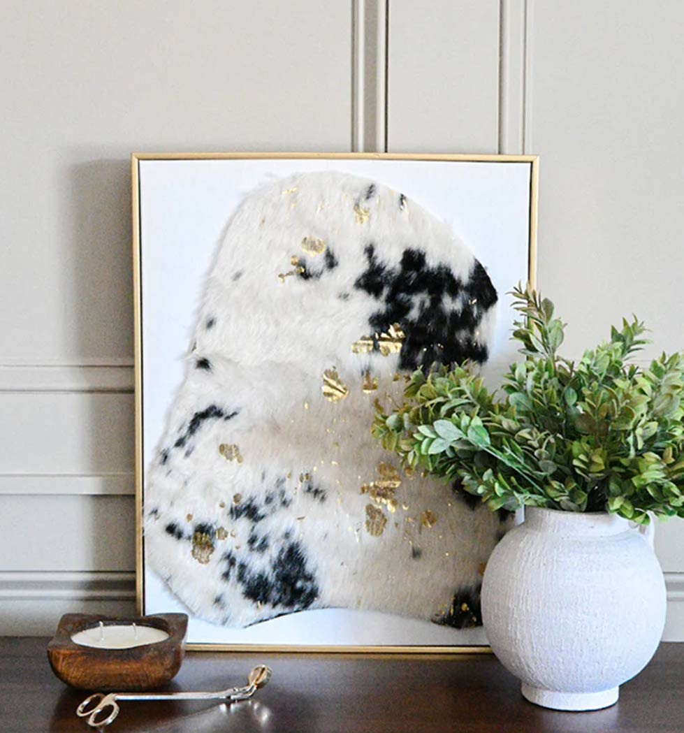 Luxe Hide Splatter Textile Wall Art Wall Art