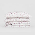 Dandellions Block Print Cotton Duvet Cover Set