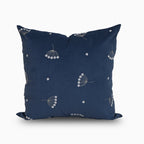 Ink Blue Embroidered Velvet Cushion Cover Pillow Covers