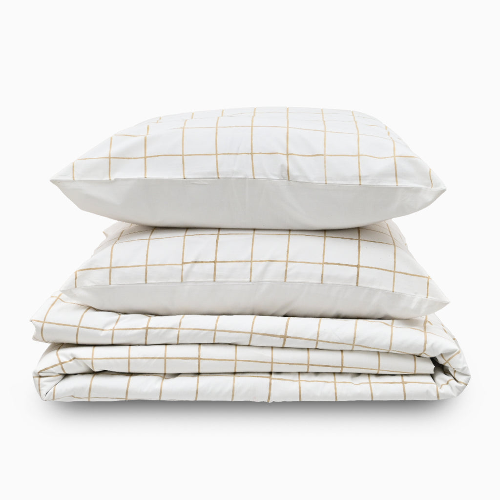 Soft Checks Bedsheet Set