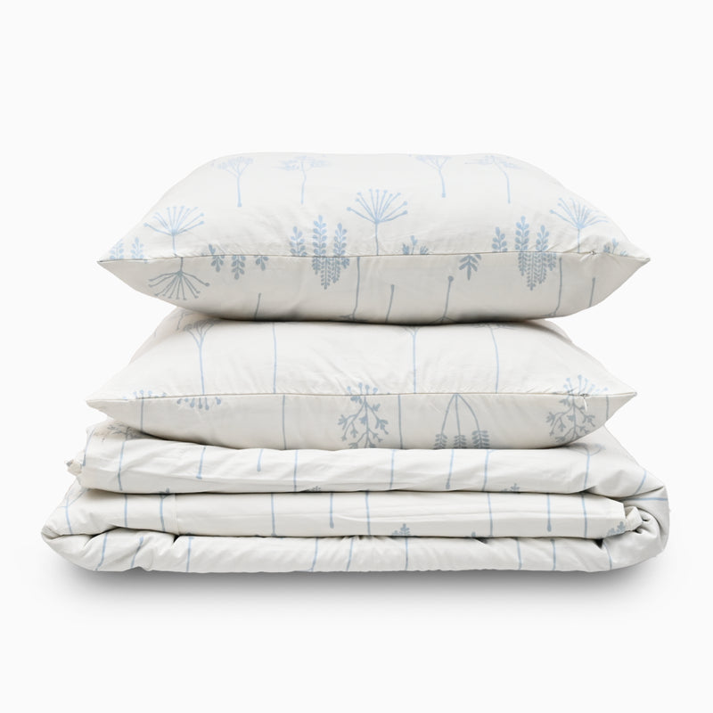 Floral Ground Costal Blue Bedsheet Set Bedsheet