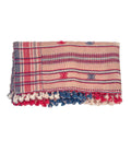 Handwoven Vintage Bhujodi Bed Throw - Salmon - 40" x 90"