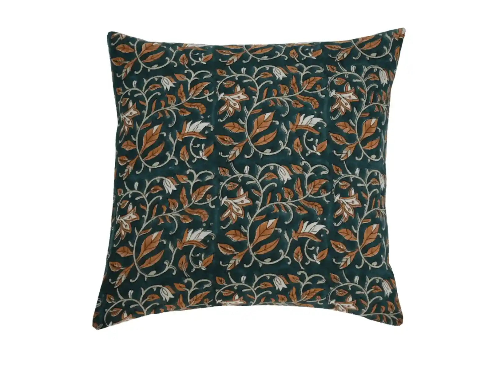 Sadie Botanical Print Deep Teal Pillow Cover Single Sided Pillow Covers
