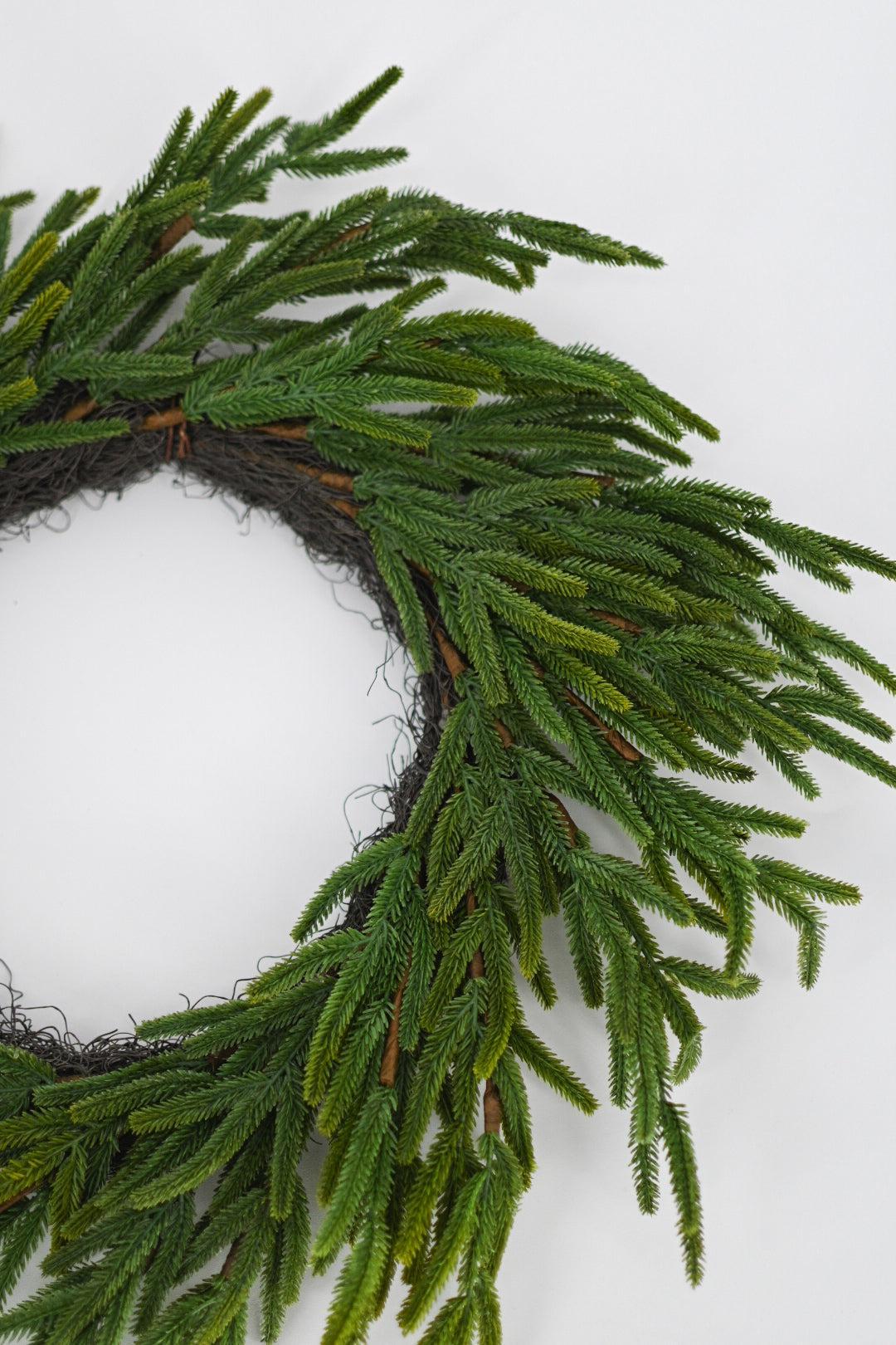 Real Touch Norfolk Pine Wreath 22” Home Decor