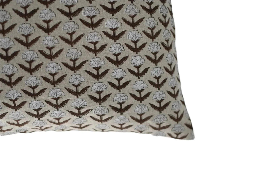 Harmony Ditsy Prints Natural Linen Pillow Cover Pillow Covers