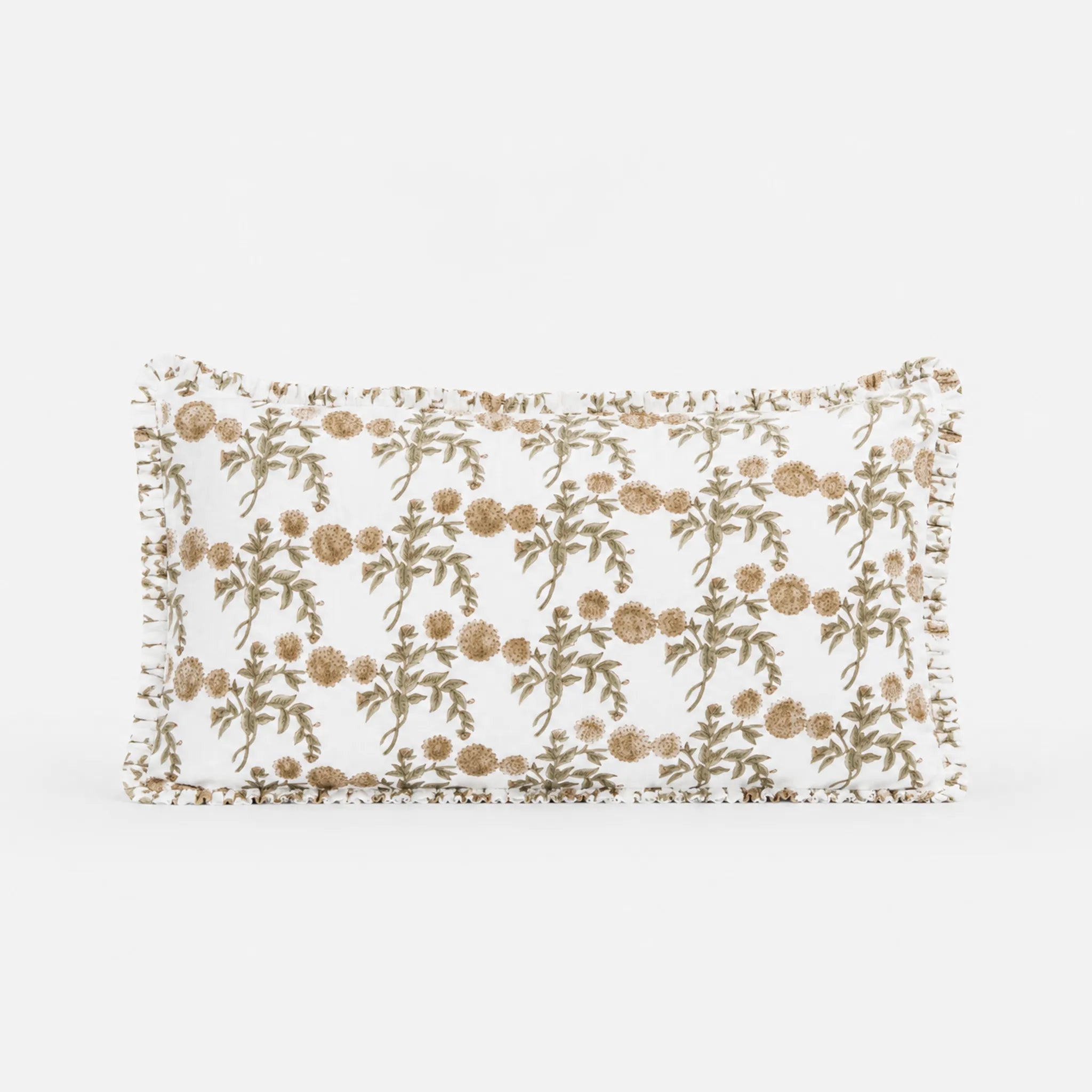 Floral patterned doormat on a white background