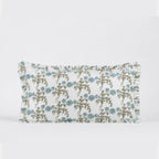 Tony Ice Blue Block Print Cotton Duvet Cover Set