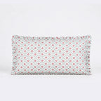 Andrea Red Block Print Cotton Duvet Cover Set