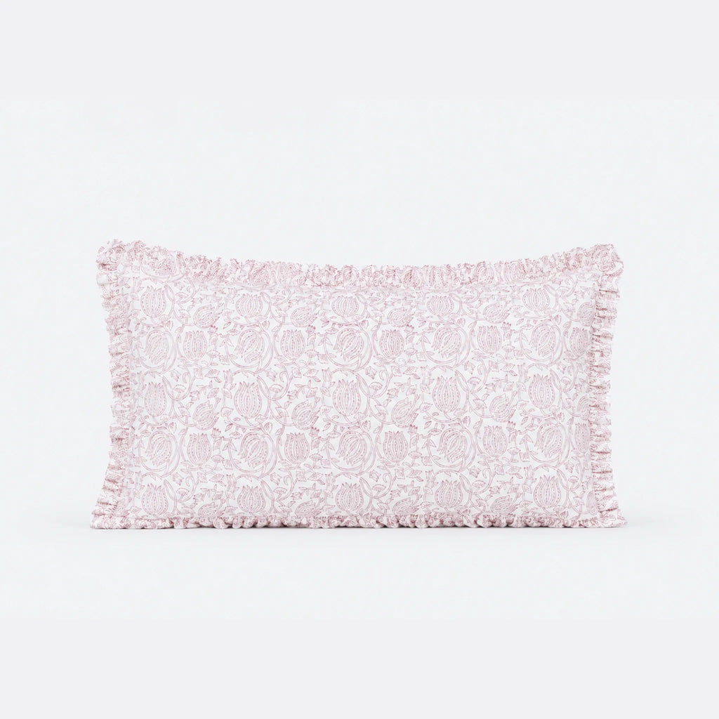 Vivienne Red Block Print Cotton Duvet Cover Set