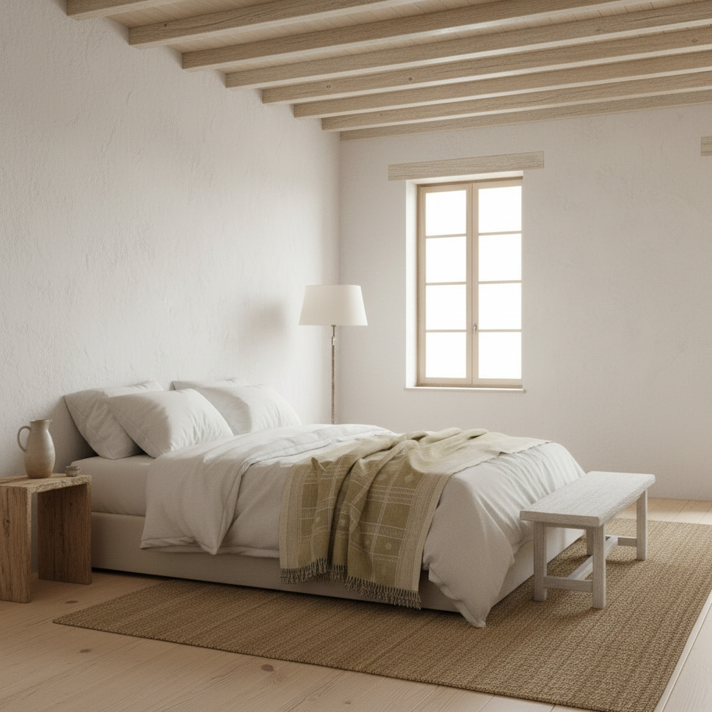 Bhujodi Vintage Handwoven Wool Bed Throw – Golden Yellow