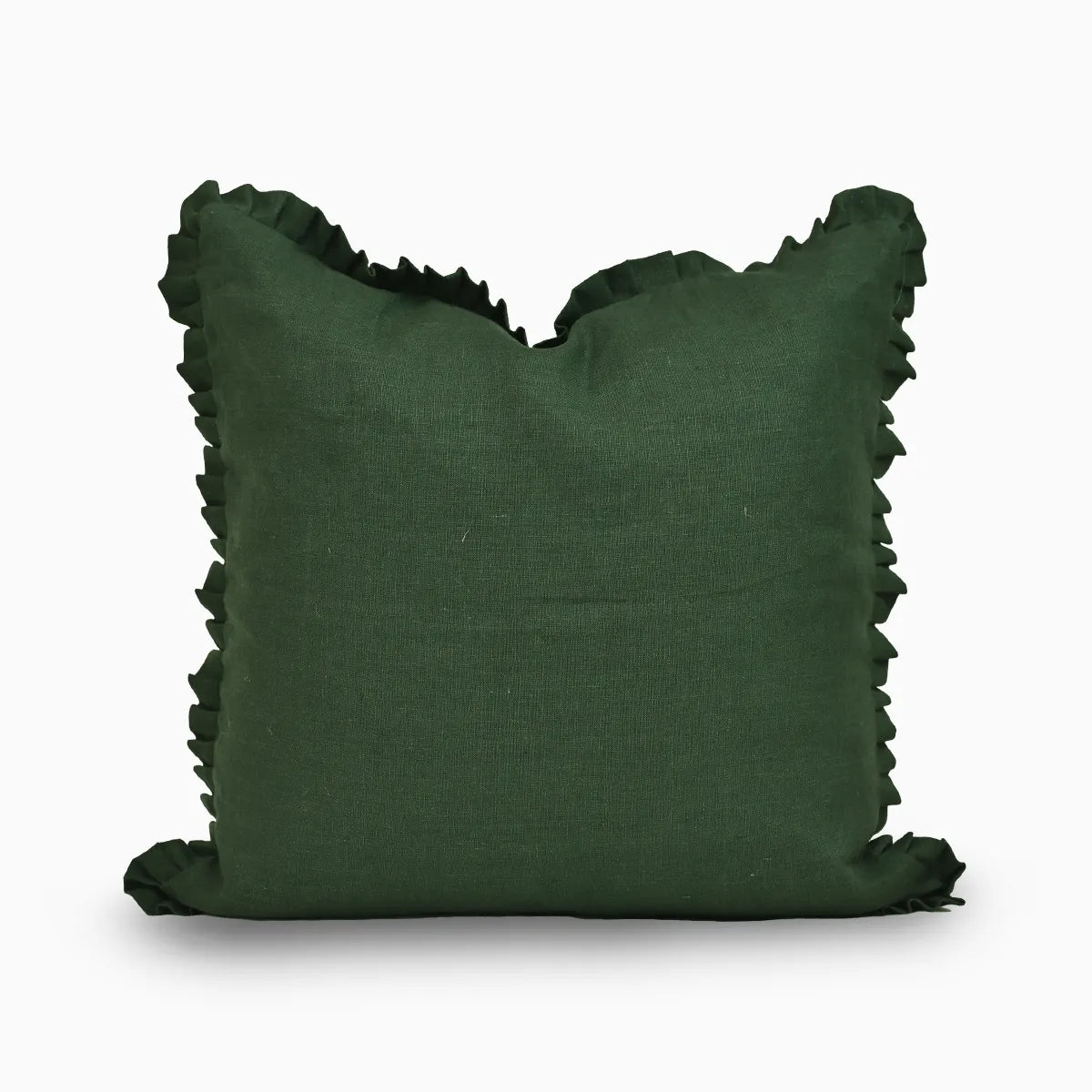 Adeline Linen Olivine Pillow Cover Ruffle Pillow Covers