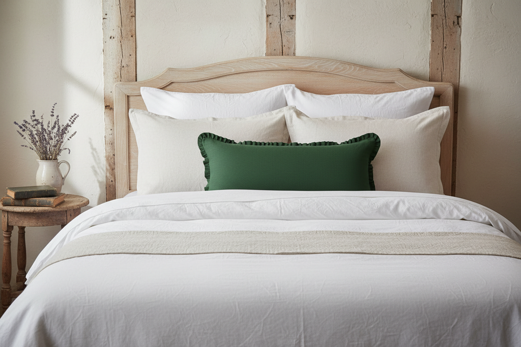 Adeline Linen Olivine Pillow Cover Pillow Covers