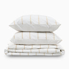 Dots and Linear Bedsheet Set Bedsheet