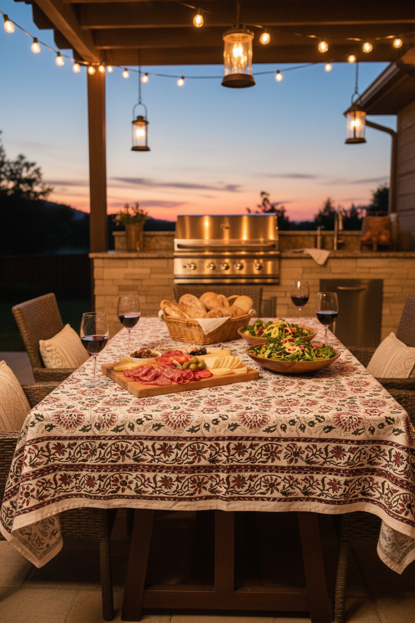 Lana Botanical Print Table Cloth