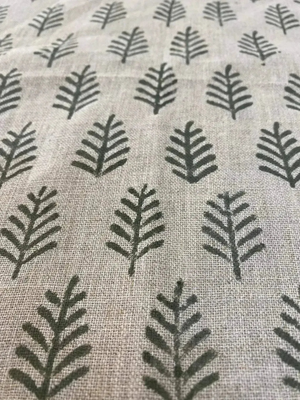 Diane Hand Block Printed Linen Fabric For Upholstery Linen Fabric