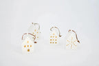 White Ceramic LED House Ornament, 4 Styles Home Decor