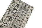 Charcoal Floral Block Print Tablecloth