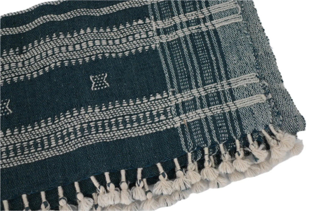 Bhujodi Table Runner - Denim - Maple Village Lane