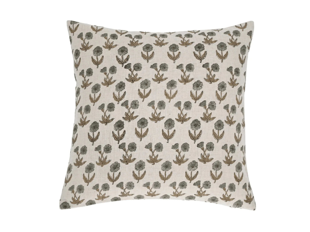 Lillian Ditsy Prints Warm White Pillow Cover 26" x 26" Double Sided Pillow Covers
