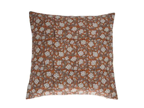 Clementine Block Print Pillow Cover