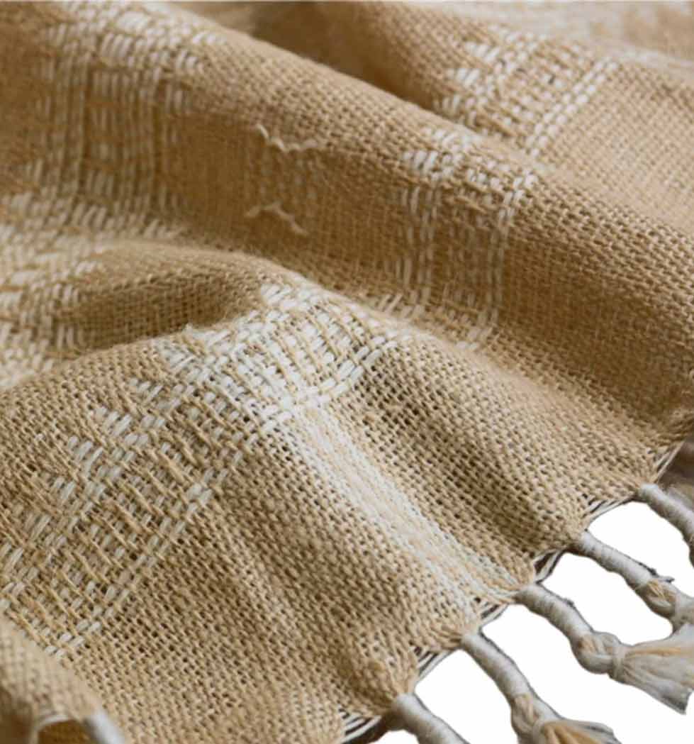 Handwoven Vintage Bhujodi Bed Throw - Rustic - 40 X 90