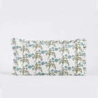 Tony Ice Blue Block Print Cotton Duvet Cover Set