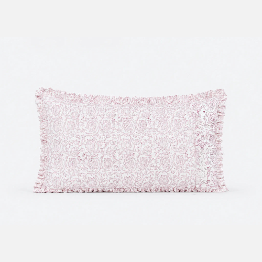 Vivienne Red Block Print Cotton Duvet Cover Set