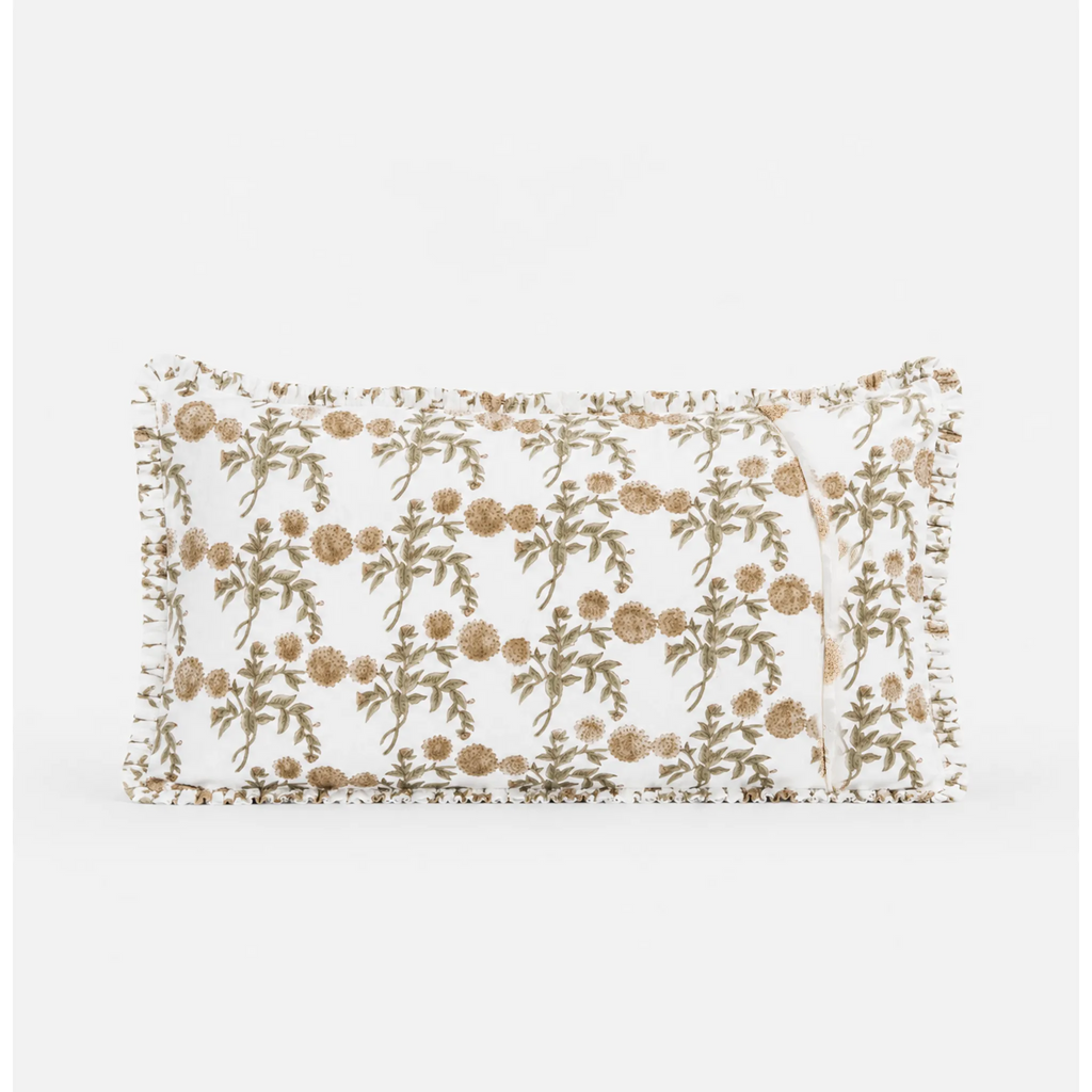 Floral patterned table runner on a white background