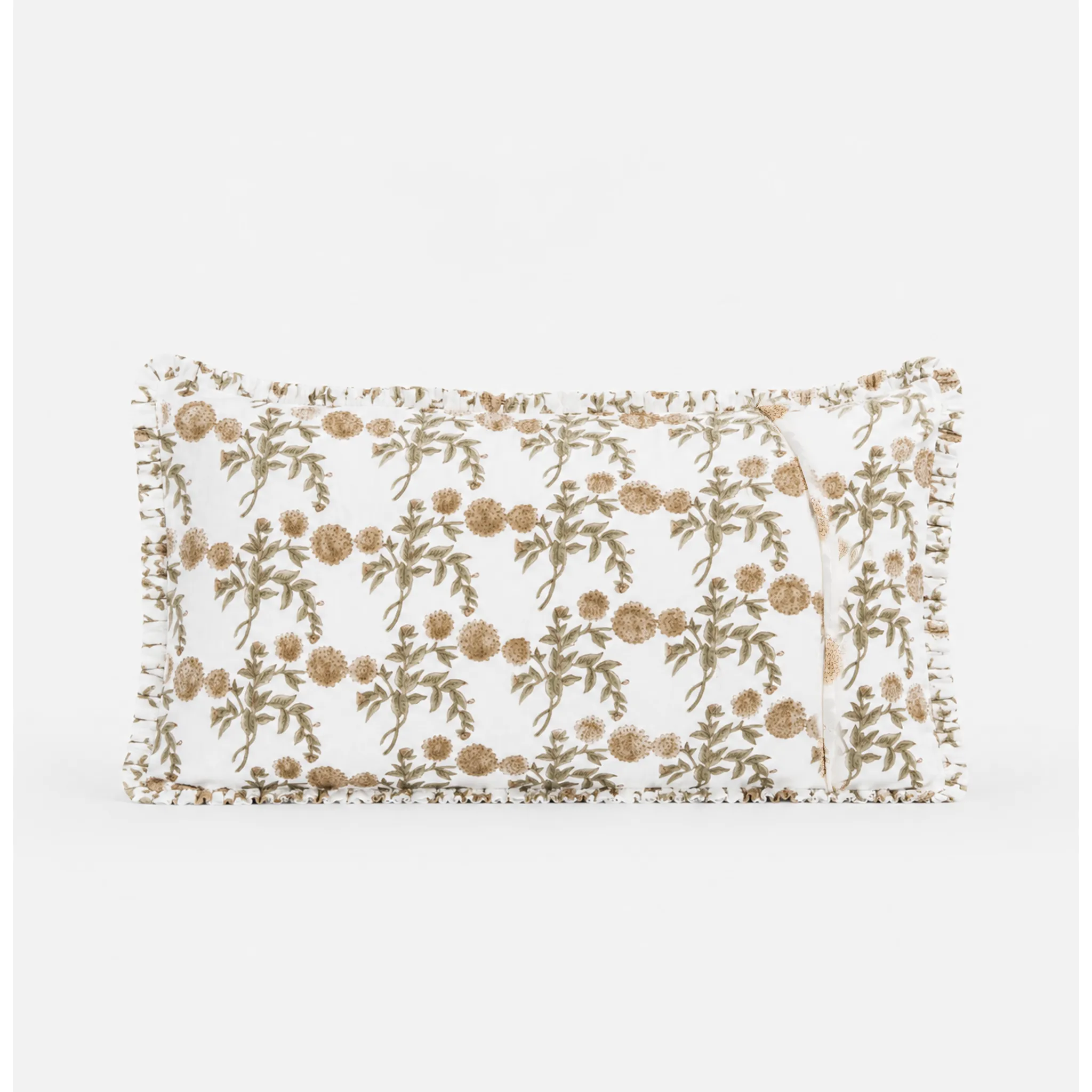 Floral patterned table runner on a white background