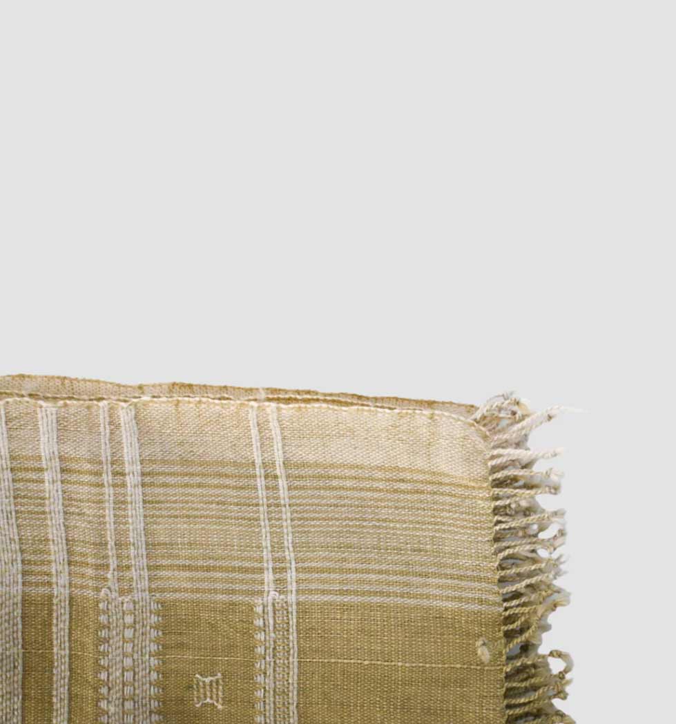 Bhujodi Vintage Handwoven Wool Bed Throw – Golden Yellow Handloom Throws