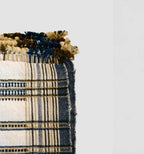 Handwoven Vintage Bhujodi Bed Throw -Neutral - 50" x 90"