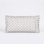 Andrea Red Block Print Cotton Duvet Cover Set