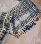 Handwoven Vintage Bhujodi Bed Throw - Seaside - 40 x 90